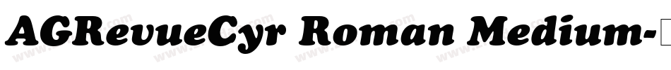AGRevueCyr Roman Medium字体转换